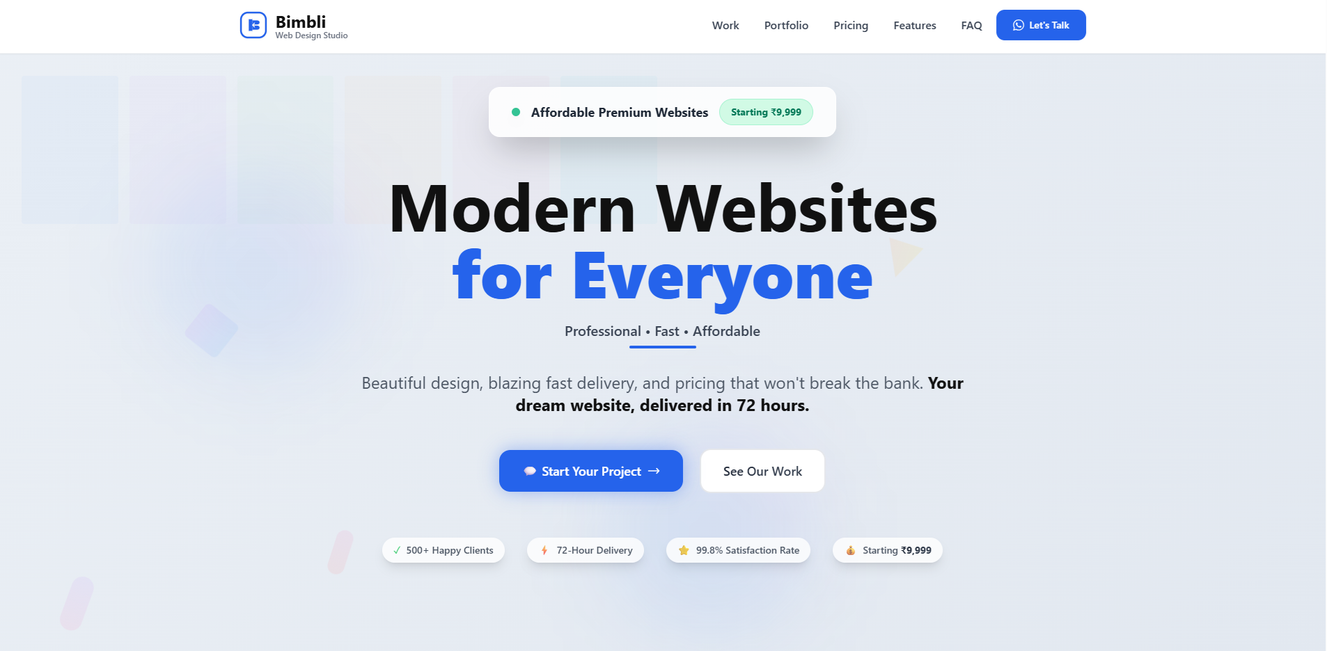 Bimbli website screenshot